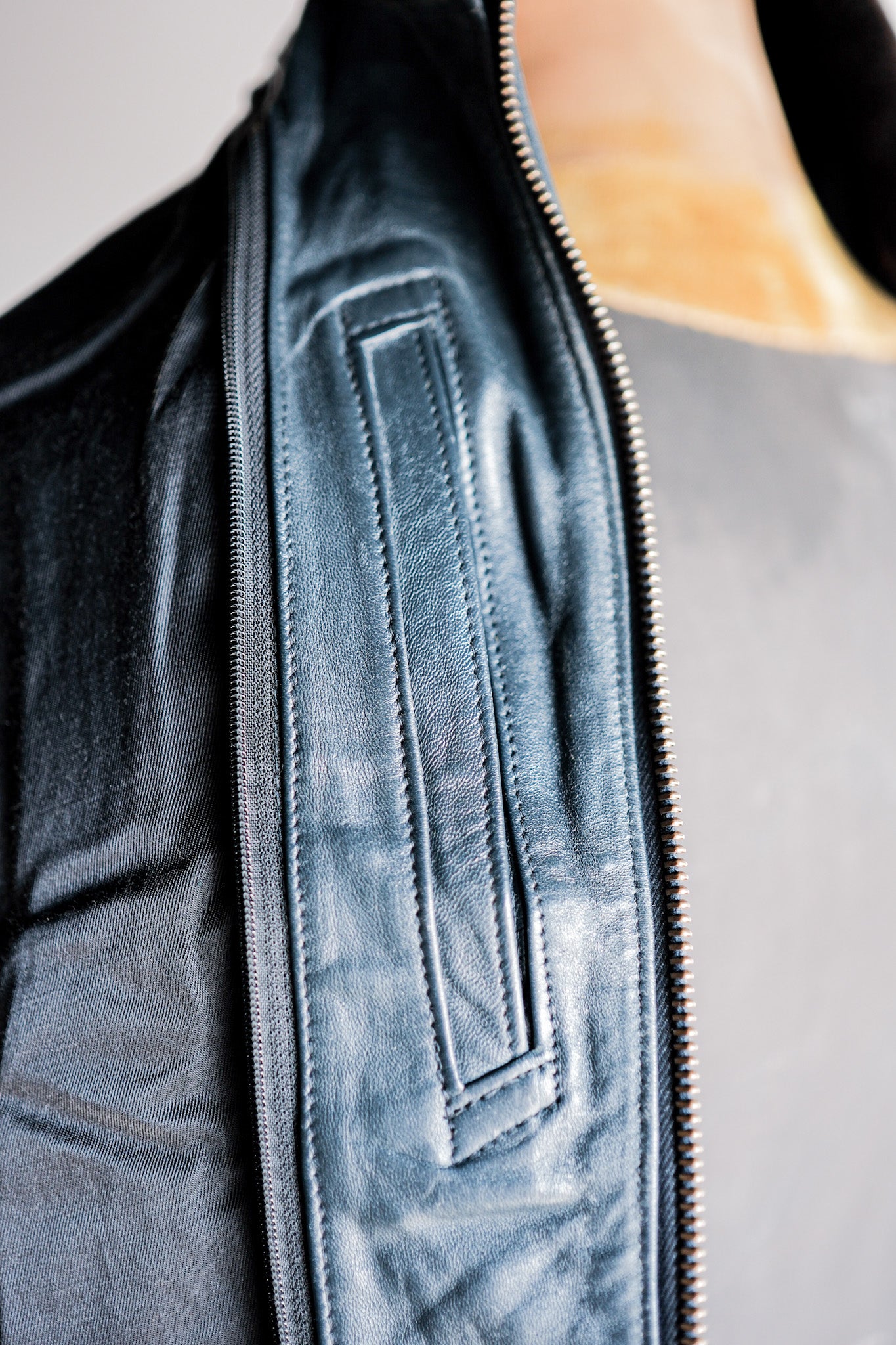 ［~70's］French Air Force Pilot Leather Jacket Size.44