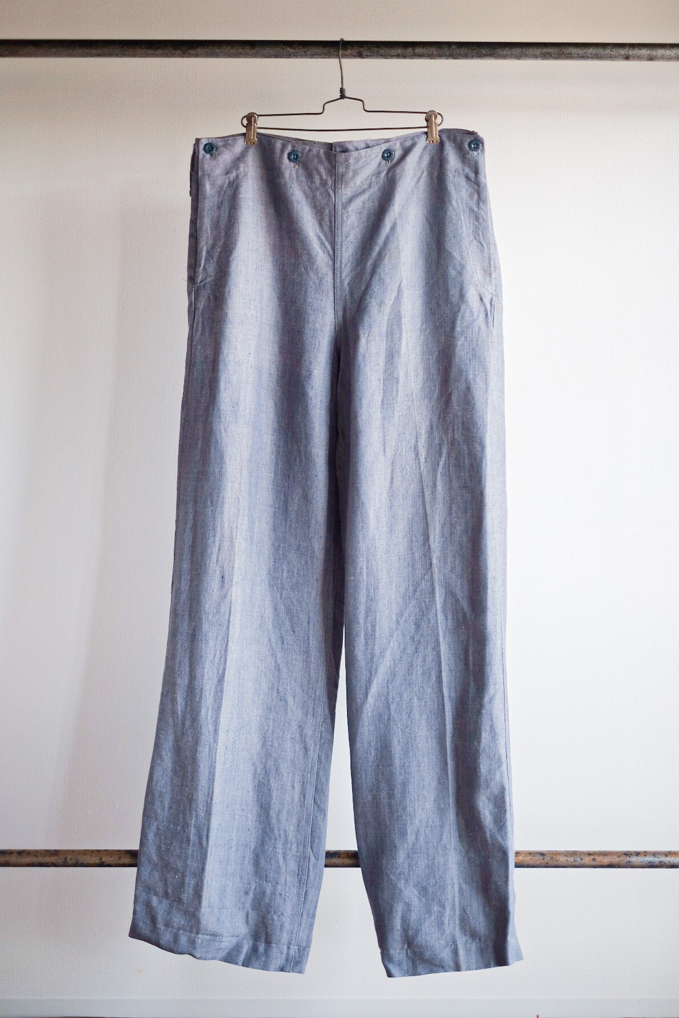 ［~50's］French Navy Ramie Linen Sailor Pant