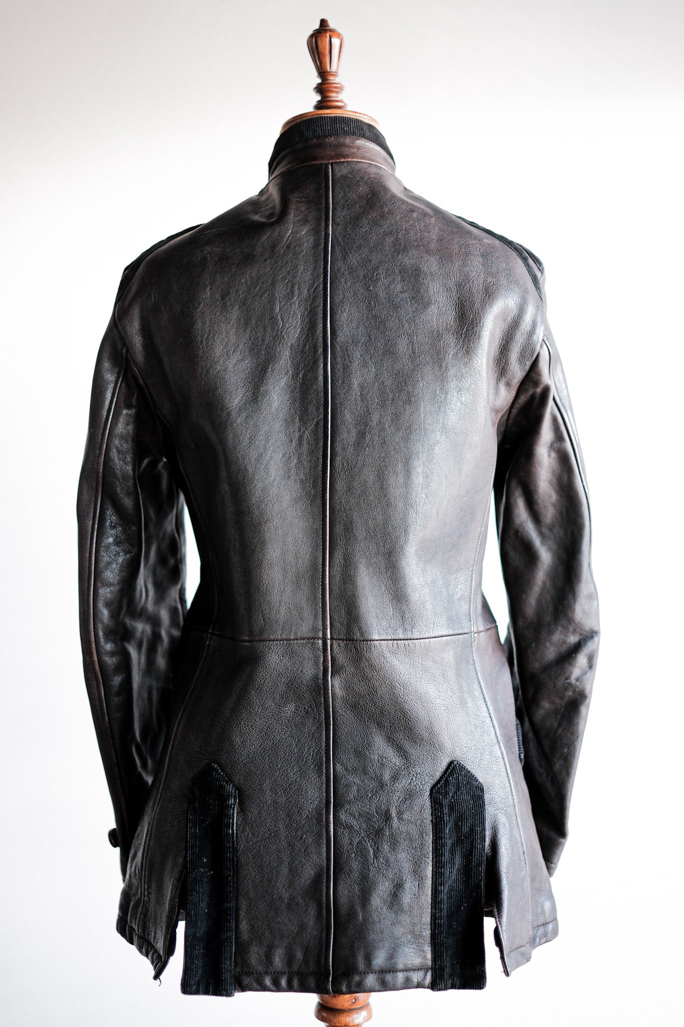 [~ 90's] OLD EMPORIO ArMANI Stand Collar Leather Jacket Size.48