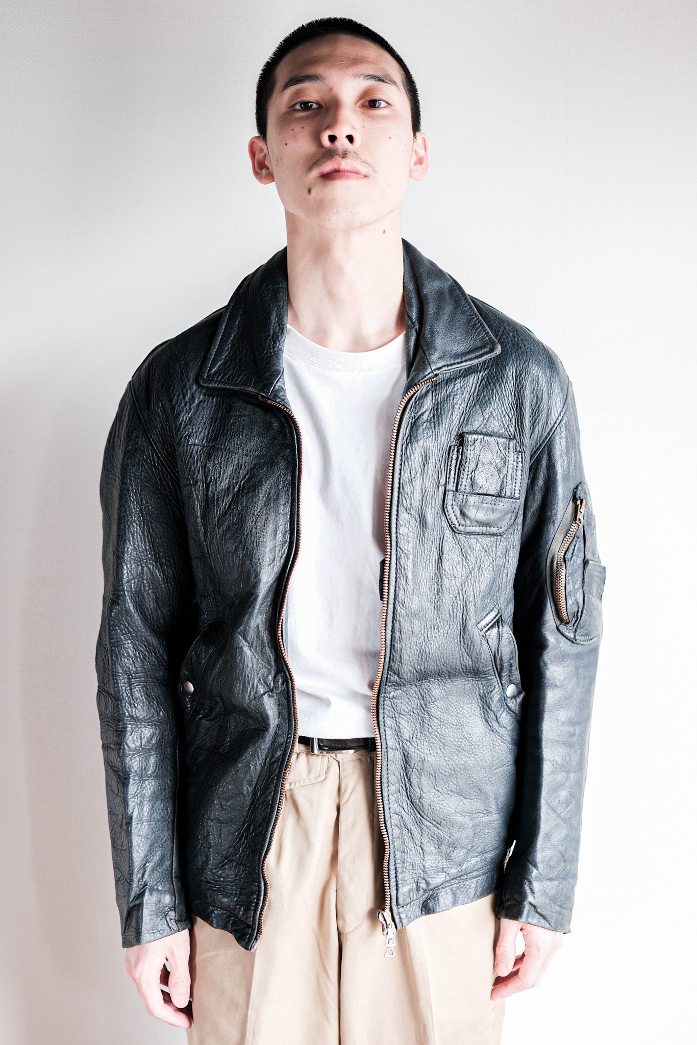 [~ 70's] French Air Force Pilot Leather Jacket