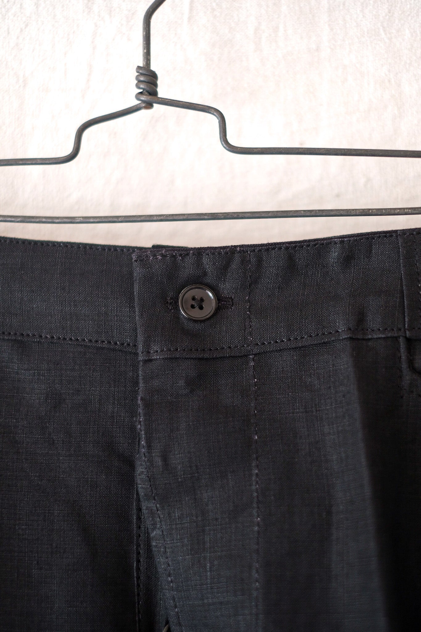 【~50's】French Vintage Black Linen Work Pants "Dead Stock"