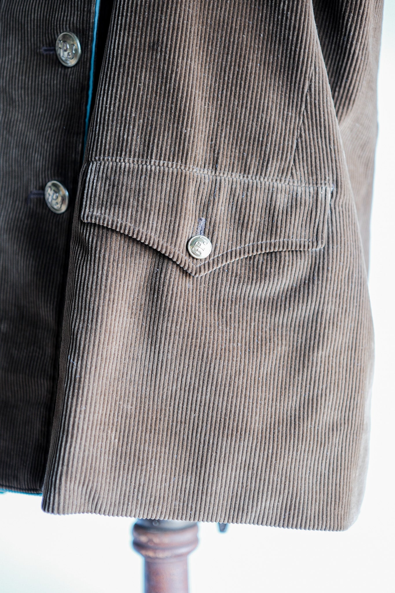 ［~30’s］Italian Army Double Breasted Brown Corduroy Jacket “Dead Stock”