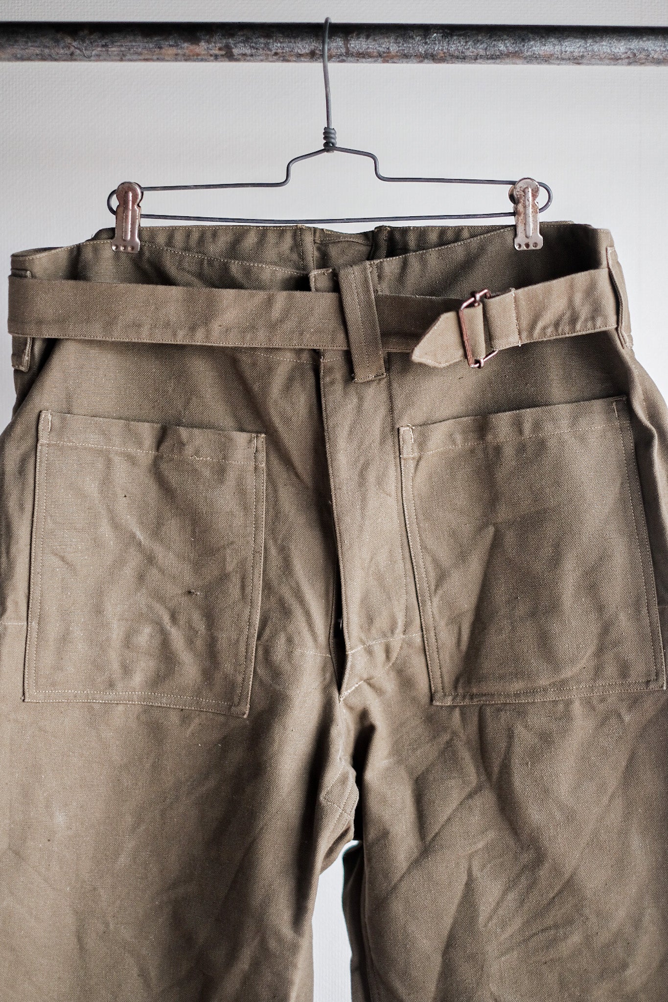 [~ 30's] French Army M35 Motorcycle Pants "Cotton Linen Type" "Dead Stock"