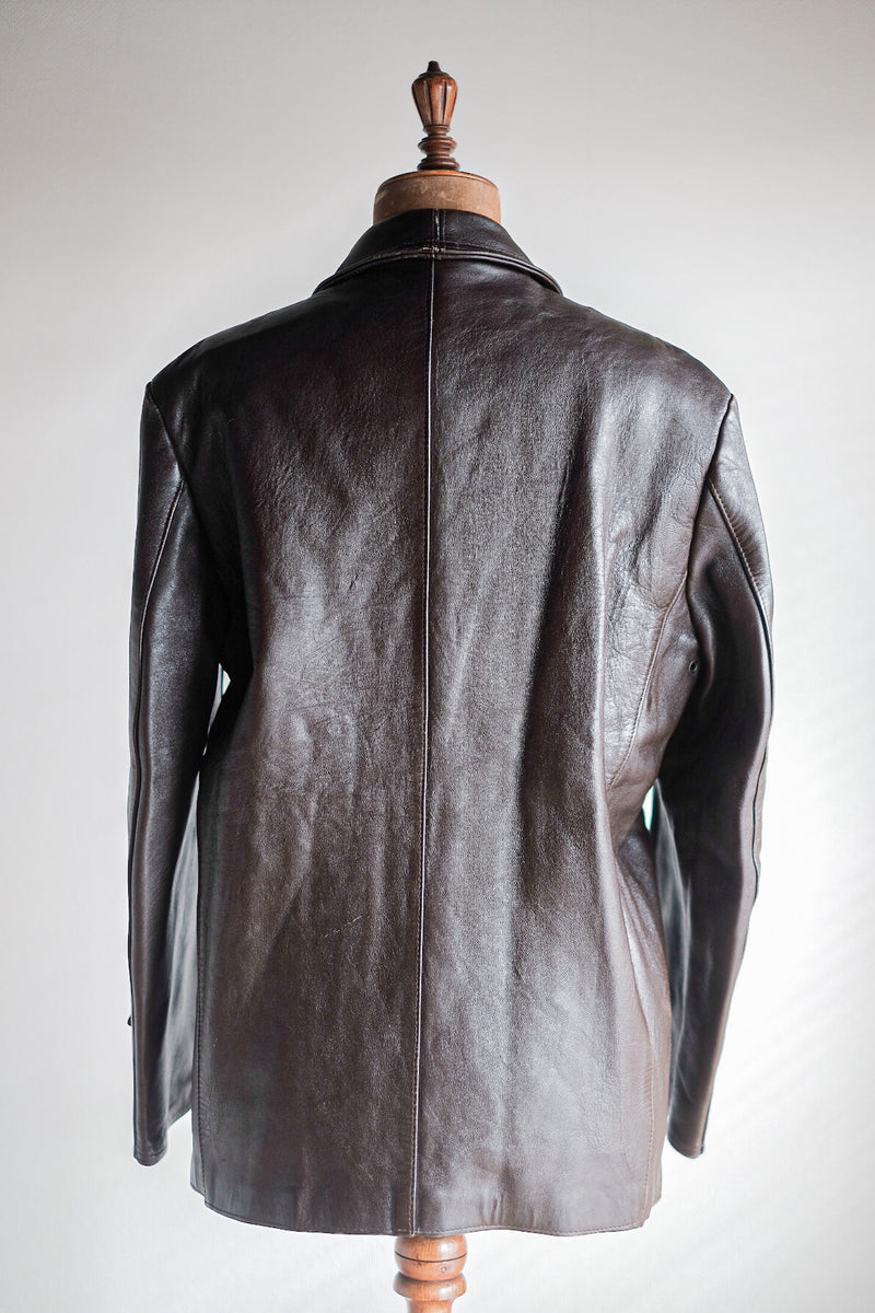 60's] French Vintage Le Corbusier Leather Work Jacket – VIEUX ET