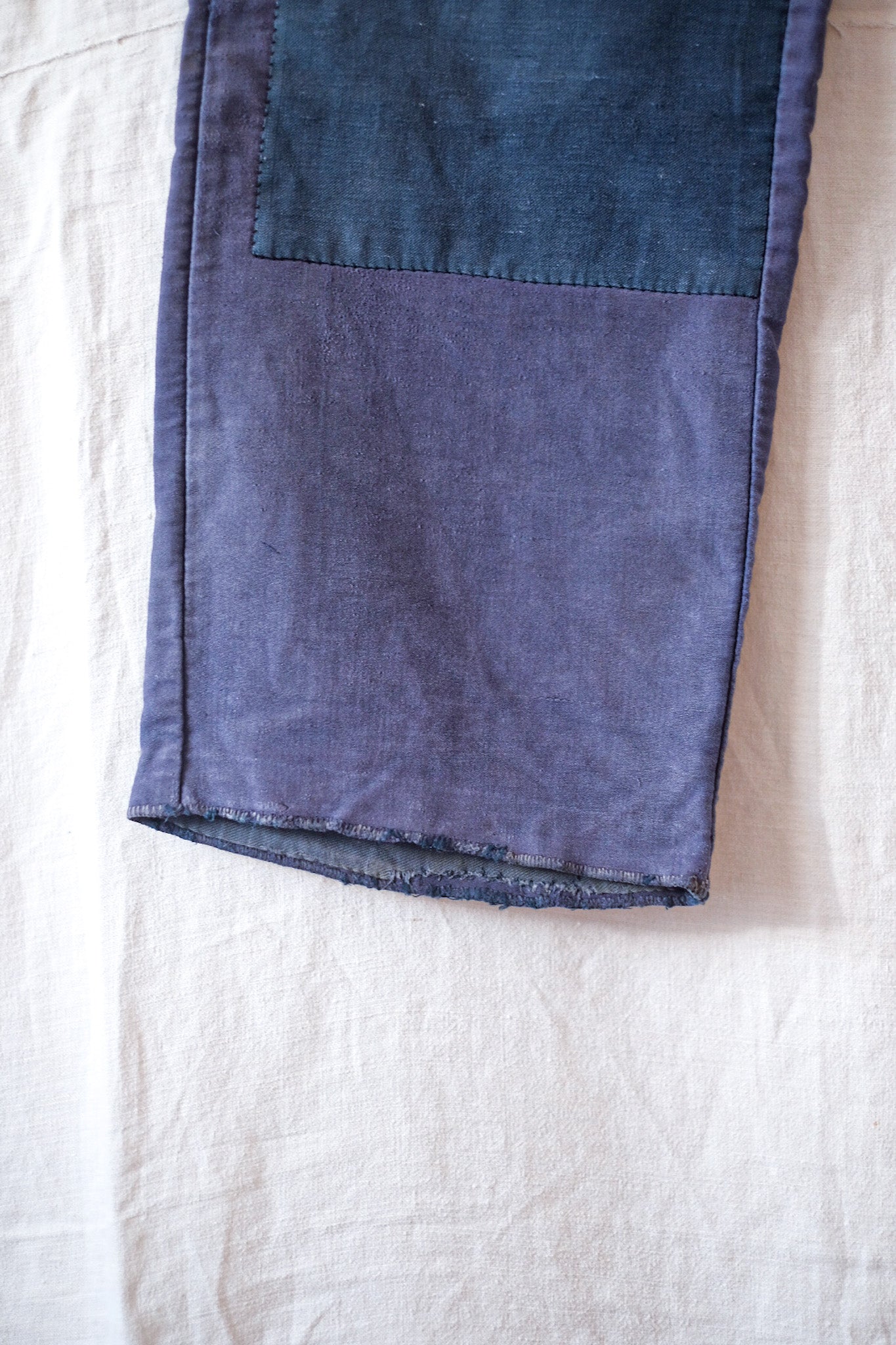 【~30's】French Vintage Blue Moleskin Work Pants "Adolphe Lafont"