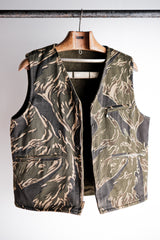 [~ 70's] American Vintage Tiger Stripe Camouflage เสื้อกั๊กย้อนกลับได้