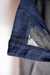 [~ 30's] French Vintage Salt & Pepper Cotton Twil ทำงานกางเกง "Dead Stock"
