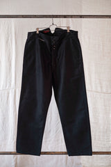 【~40's】French Vintage Black Moleskin Work Pants "Dead Stock"
