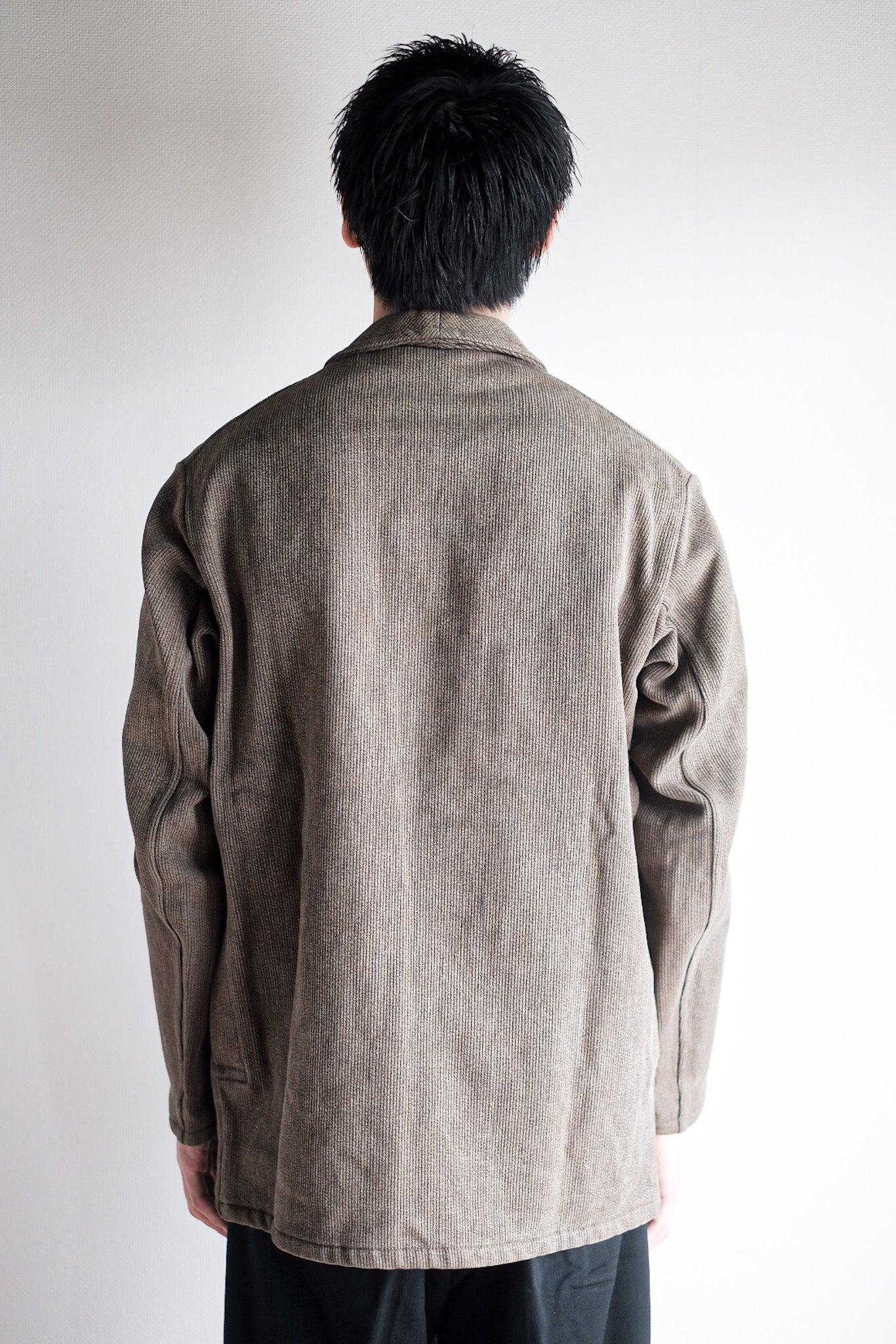 ［~60's］French Vintage Brown Salt & Pepper Cotton Pique Hunting Jacket