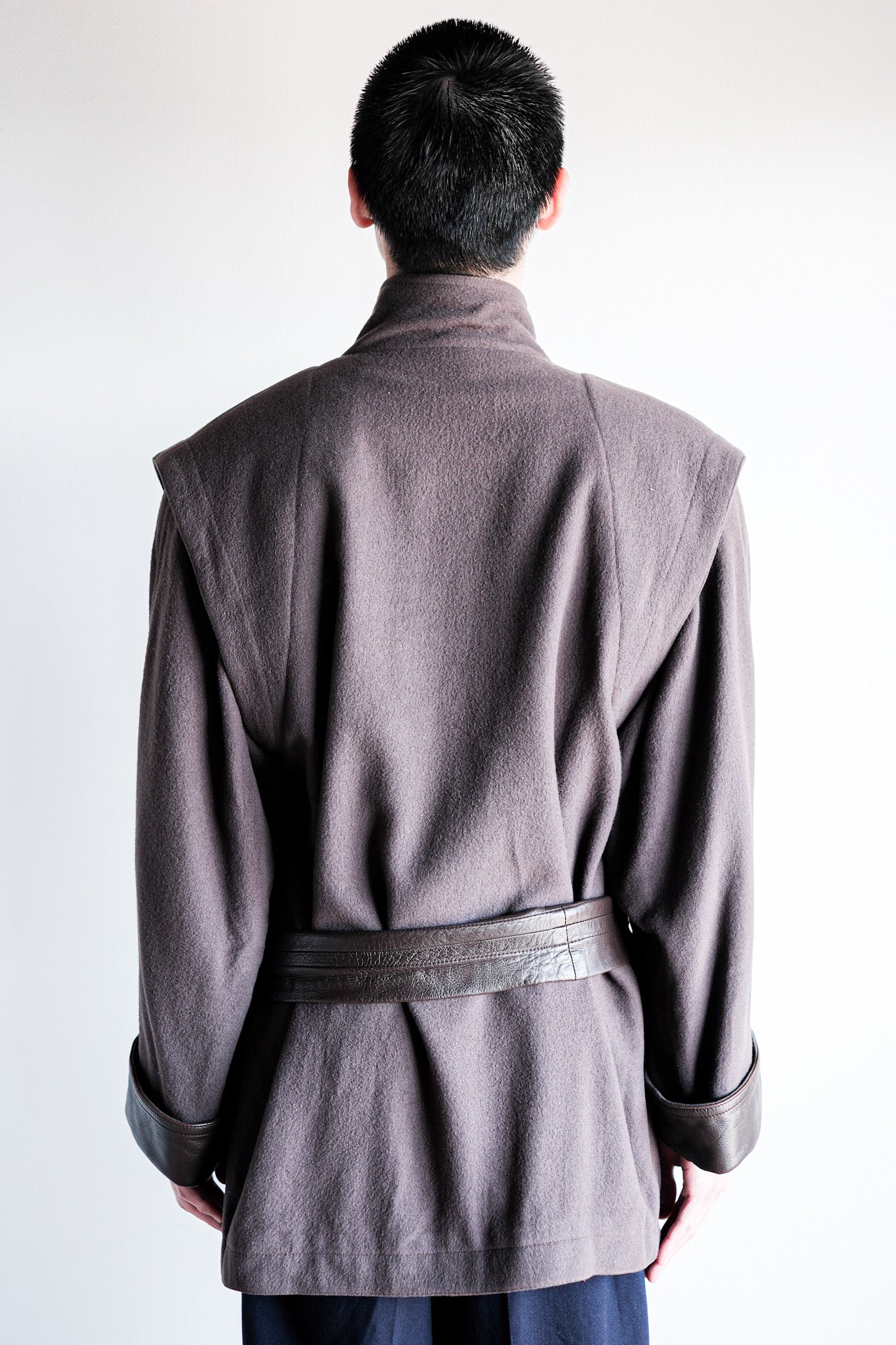 ［~80's］Old Gucci Wool Leather Jacket Size.42