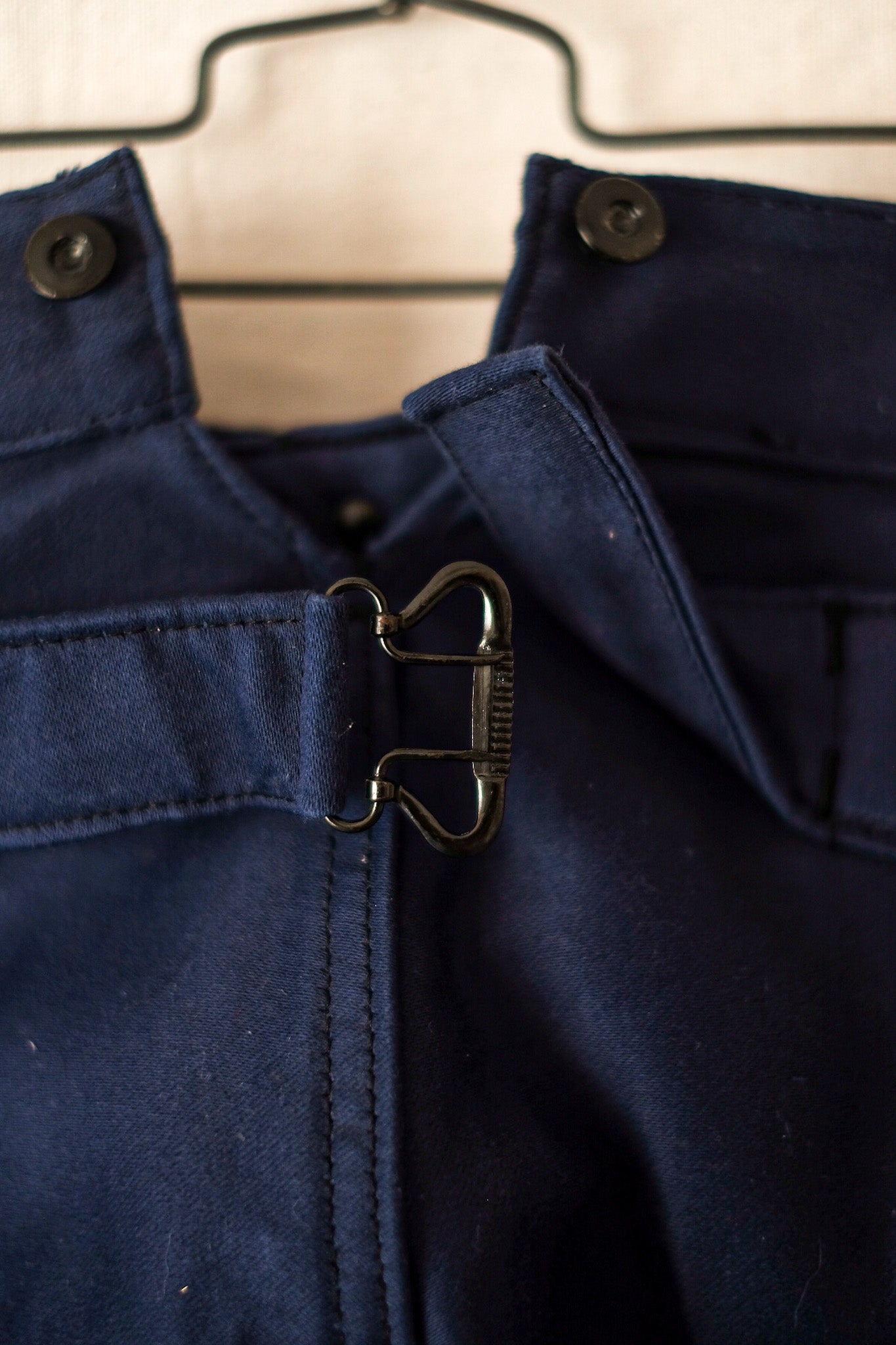 40's] French Vintage Blue Moleskin Work Pants 