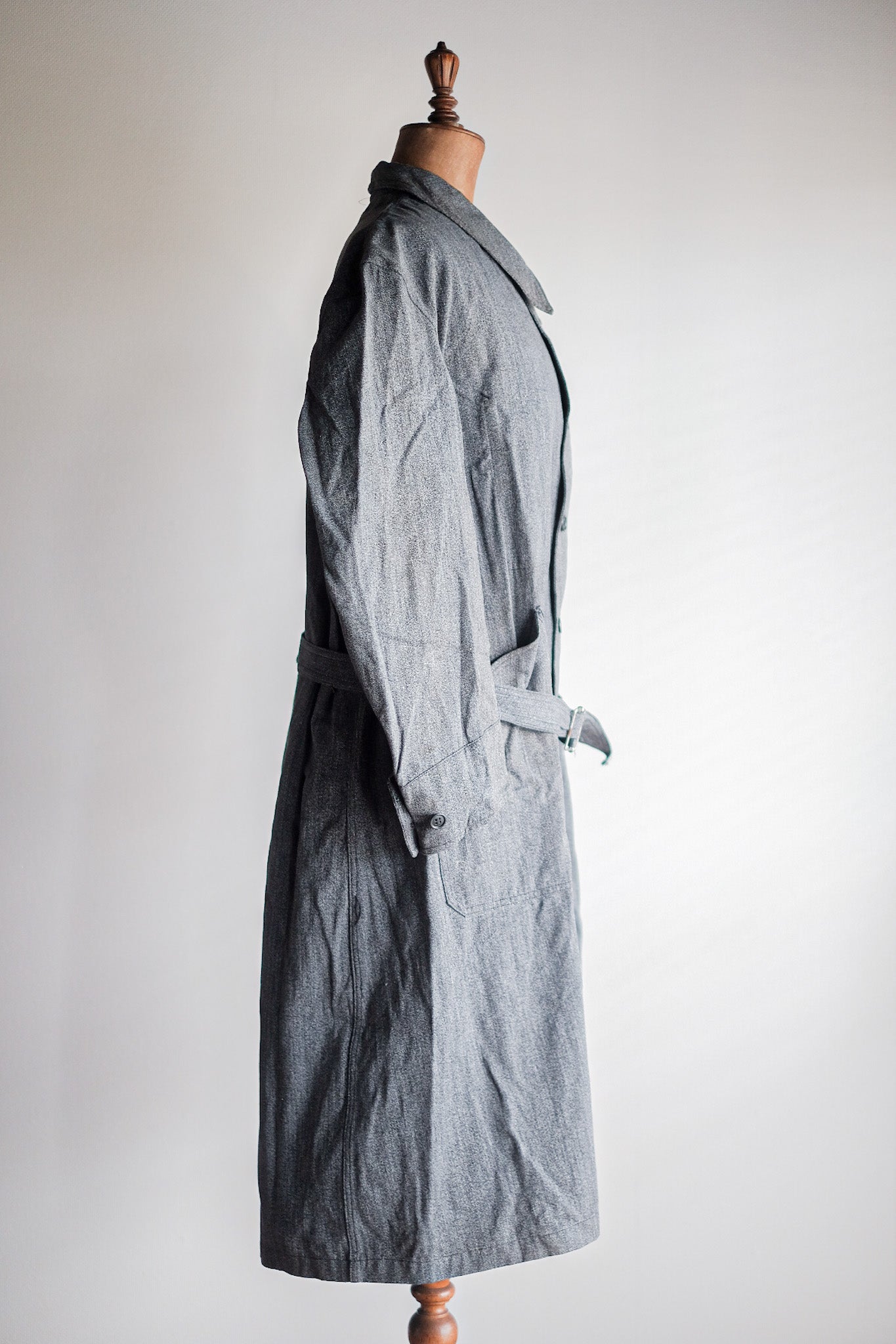［~50's］French Vintage PTT Black Chambray Atelier Coat “Dead Stock”