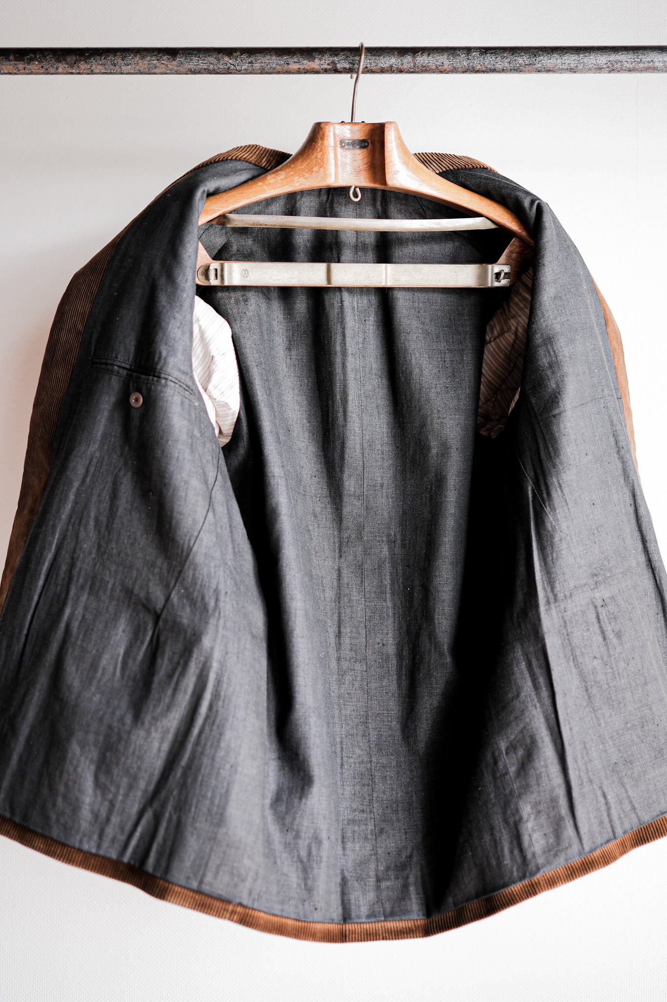 ［~30’s］Italian Army Double Breasted Brown Corduroy Jacket “Dead Stock”