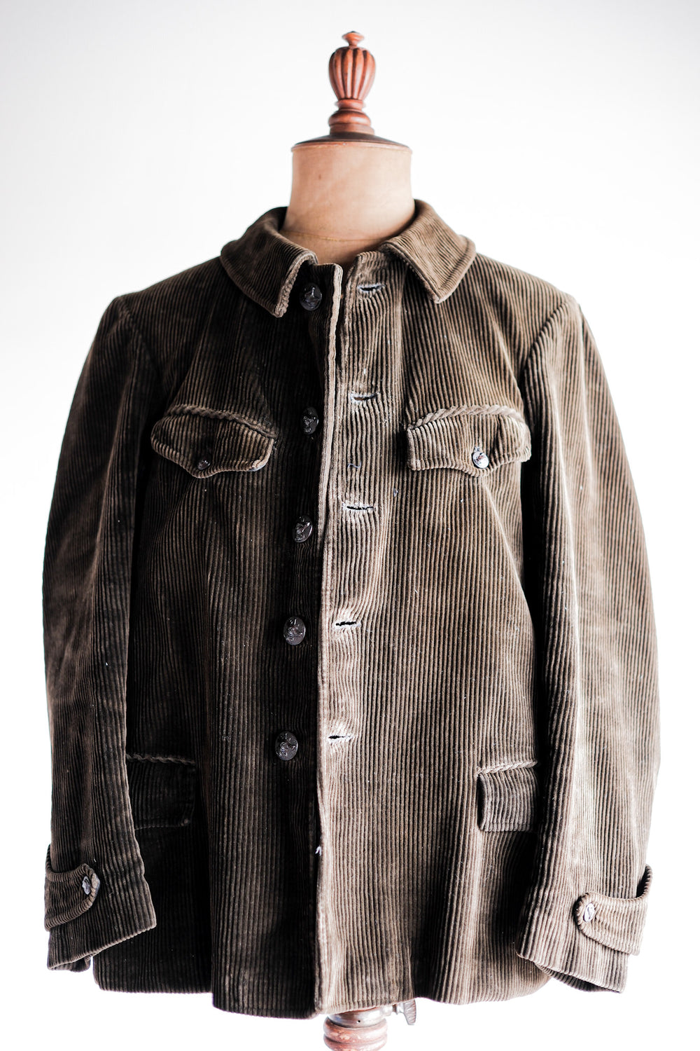 【~40's】French Vintage Brown Corduroy Hunting Jacket