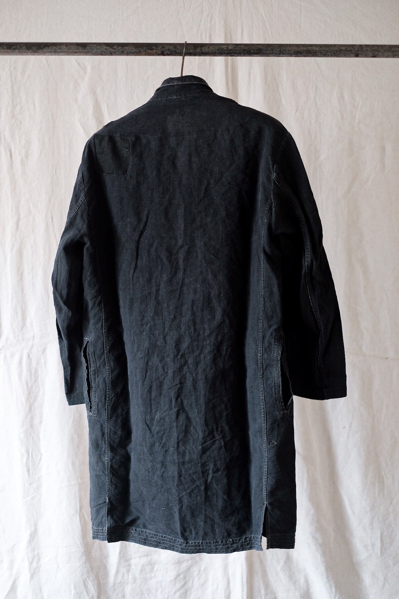 [Early 20th C] French Antique Indigo Linen Maquignon Coat
