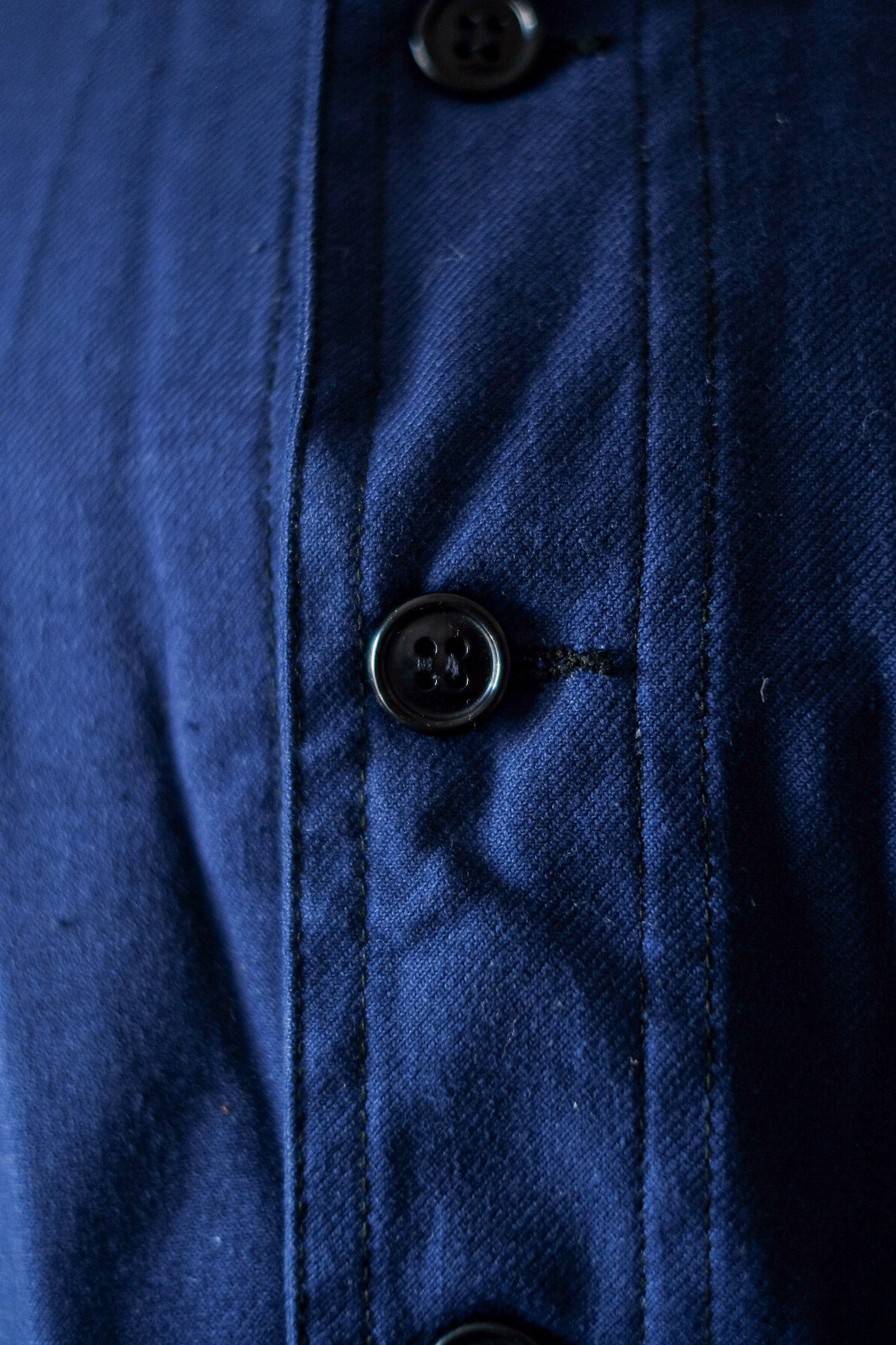 [~ 40's] Veste de travail de coton bleu vintage français