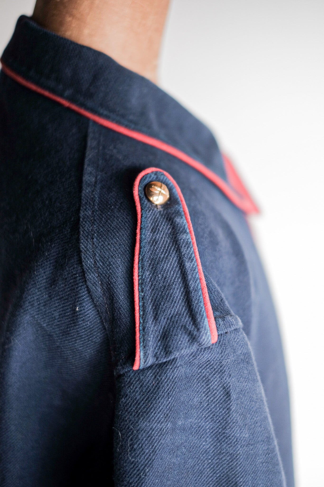 ［~30's］French Vintage Indigo Cotton Twill Firefighter Jacket