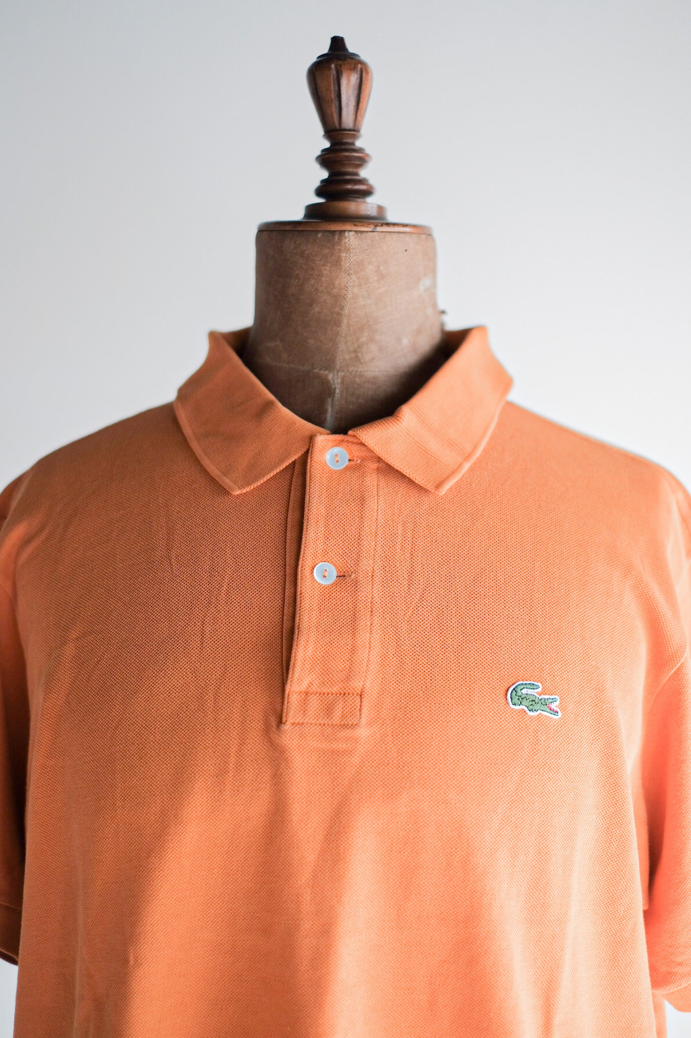 [~ 80 년대] Chemise lacoste s/s 폴로 셔츠 크기 .5 "Orange"