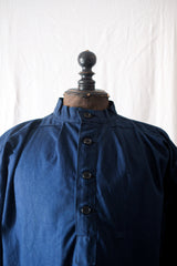 [〜50年代]法國復古靛藍棉花Smock Biaude“ Dead Stock”