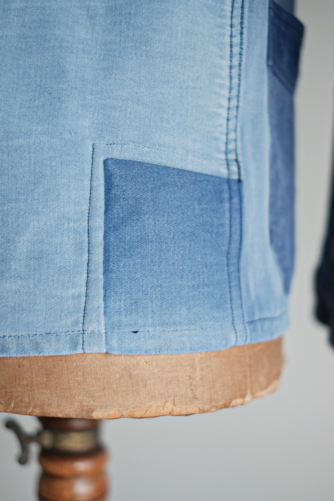［~50's］French Vintage Blue Moleskin Work Jacket "Le Mont St. Michel"