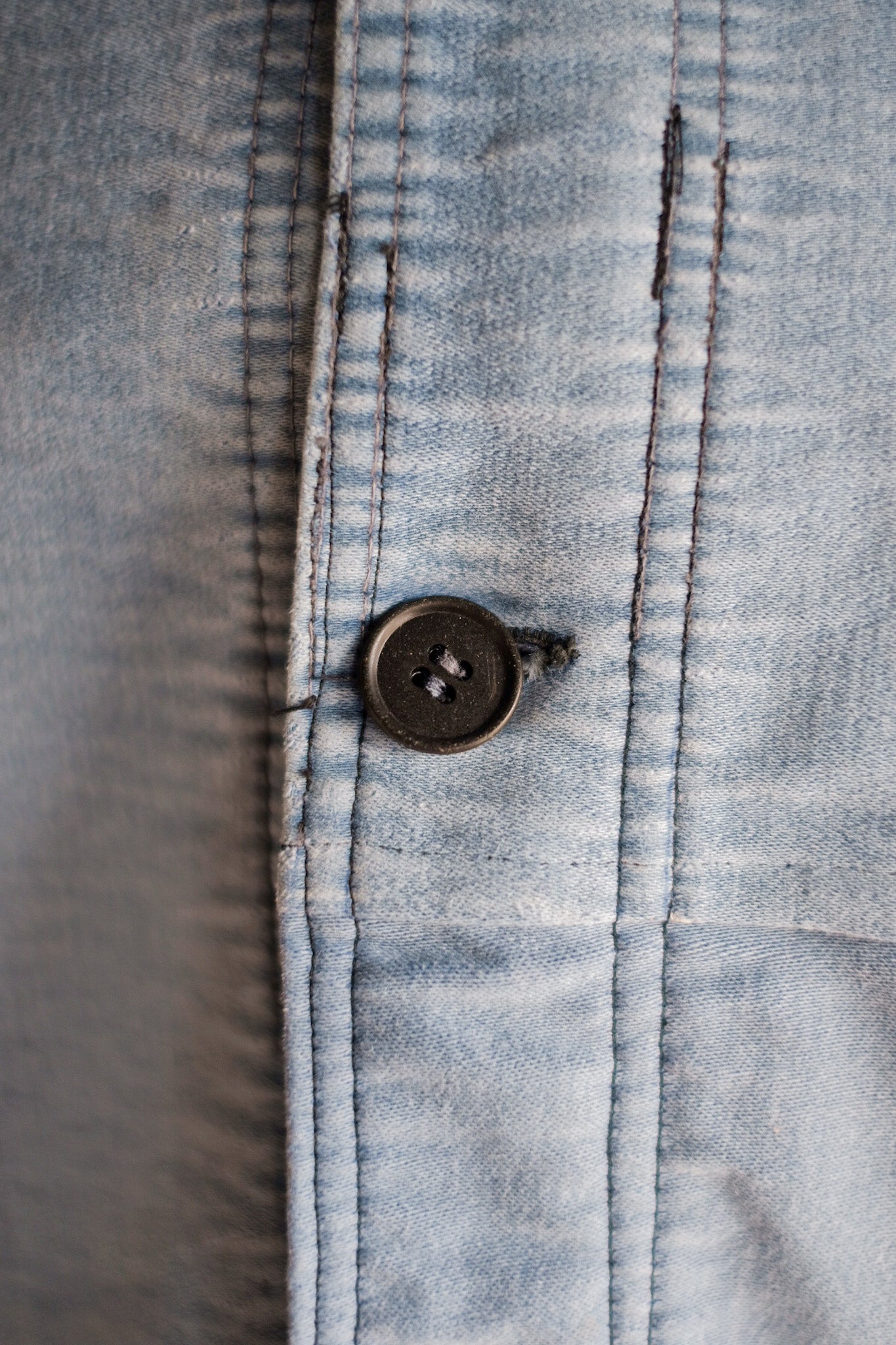 ［~50's］French Vintage Blue Moleskin Work Jacket "Le Mont St. Michel"