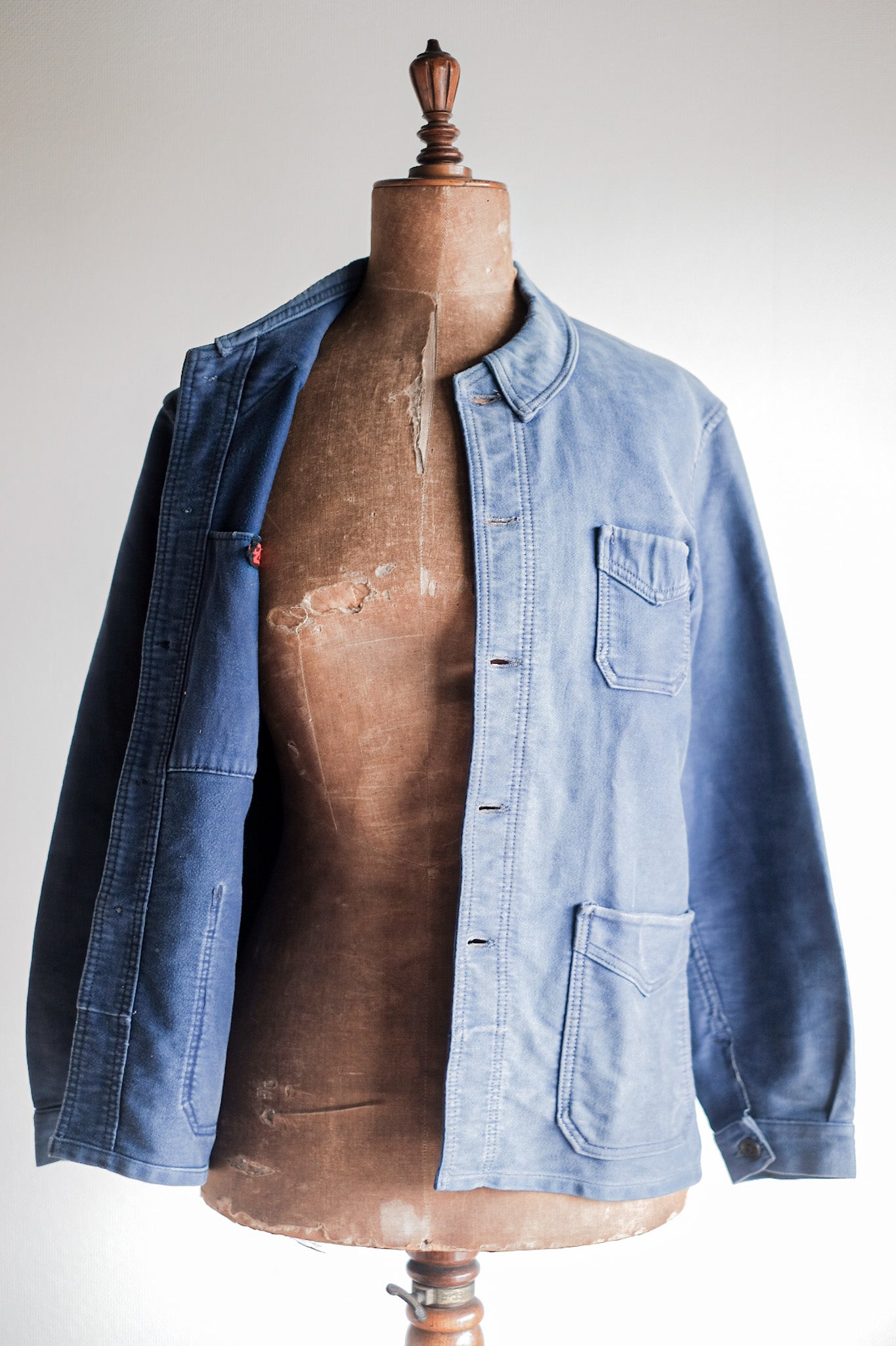 ［~40's］French Vintage Blue Moleskin Work Jacket