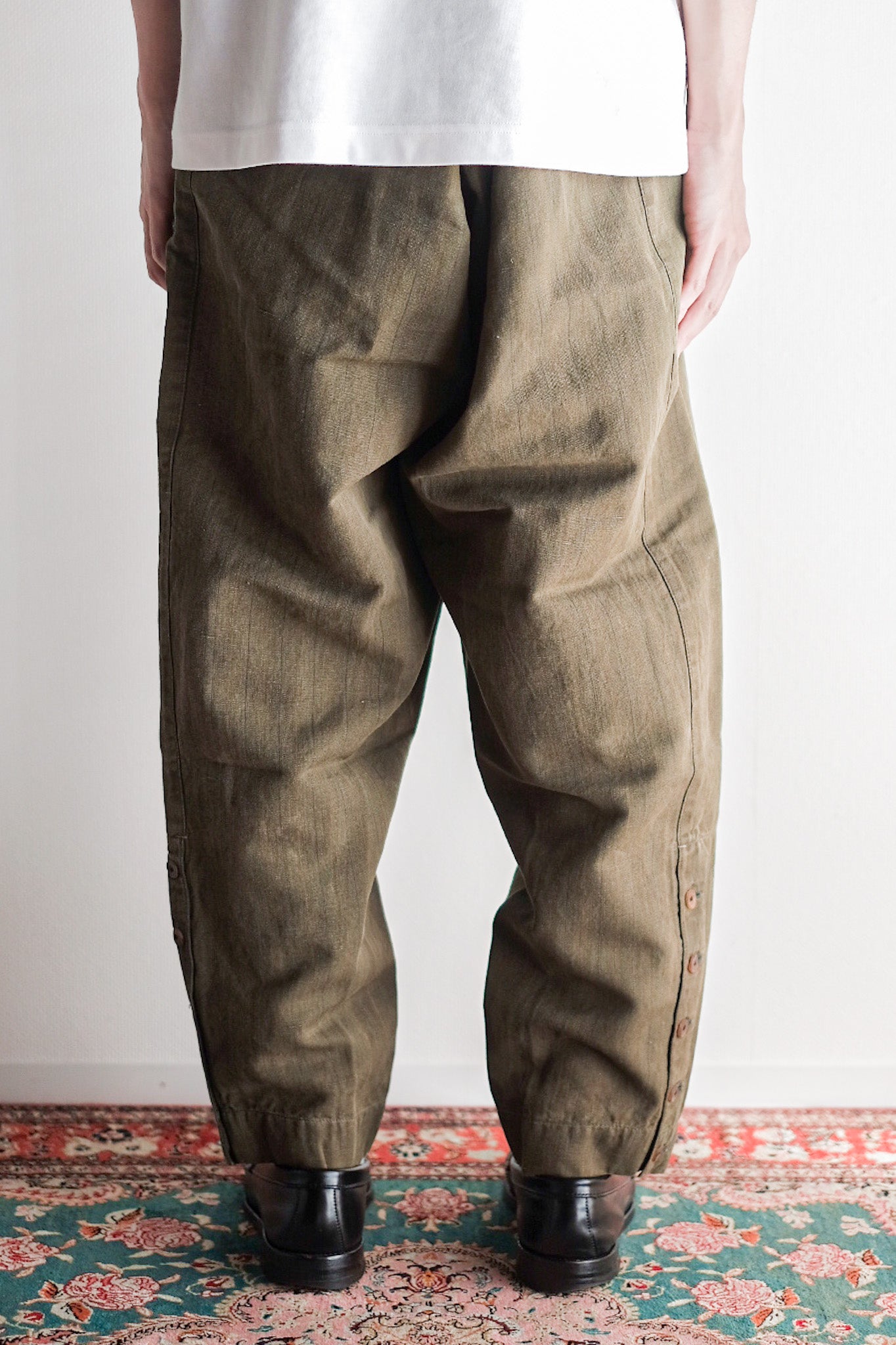 ［~20's］French Vintage Moss Green Hunting Gilet & Jodhpurs "Au Louvre"