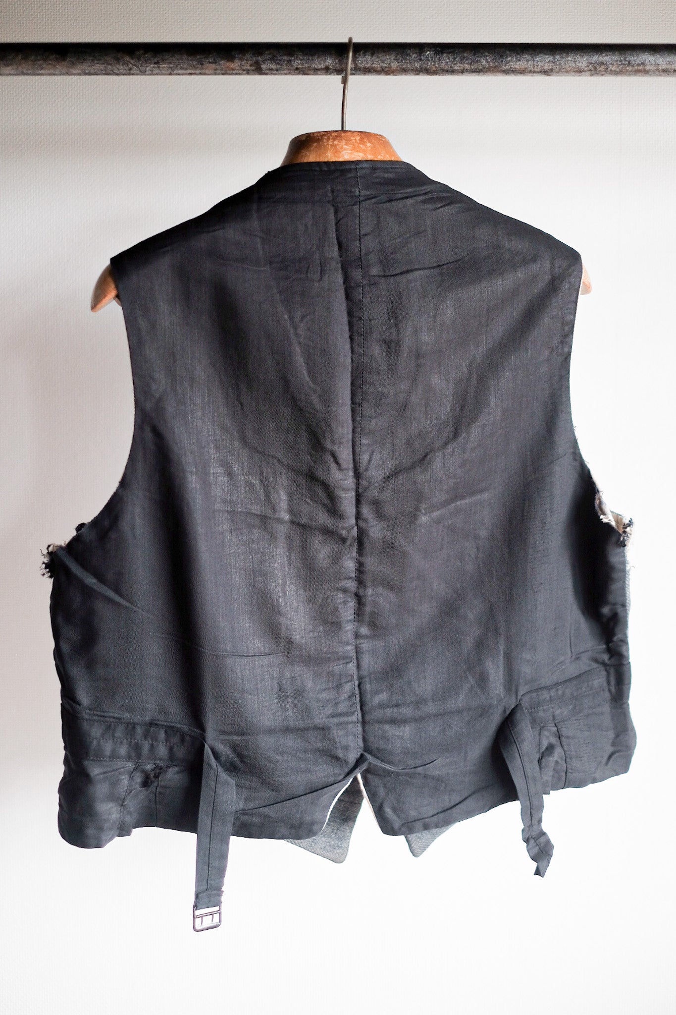 ［~40's］French Vintage Gray Wool Work Gilet