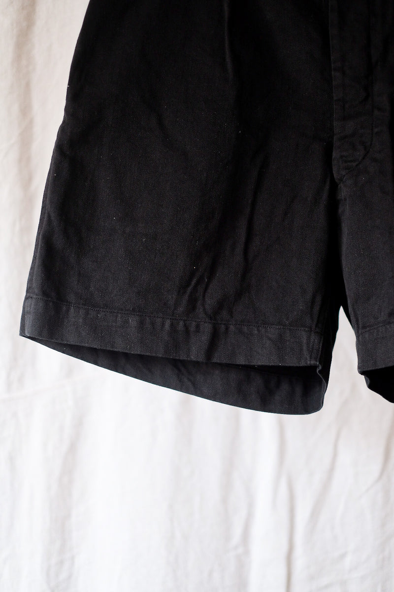 【~60's】French Army M52 Chino Shorts Size.5 "Black Overdye"