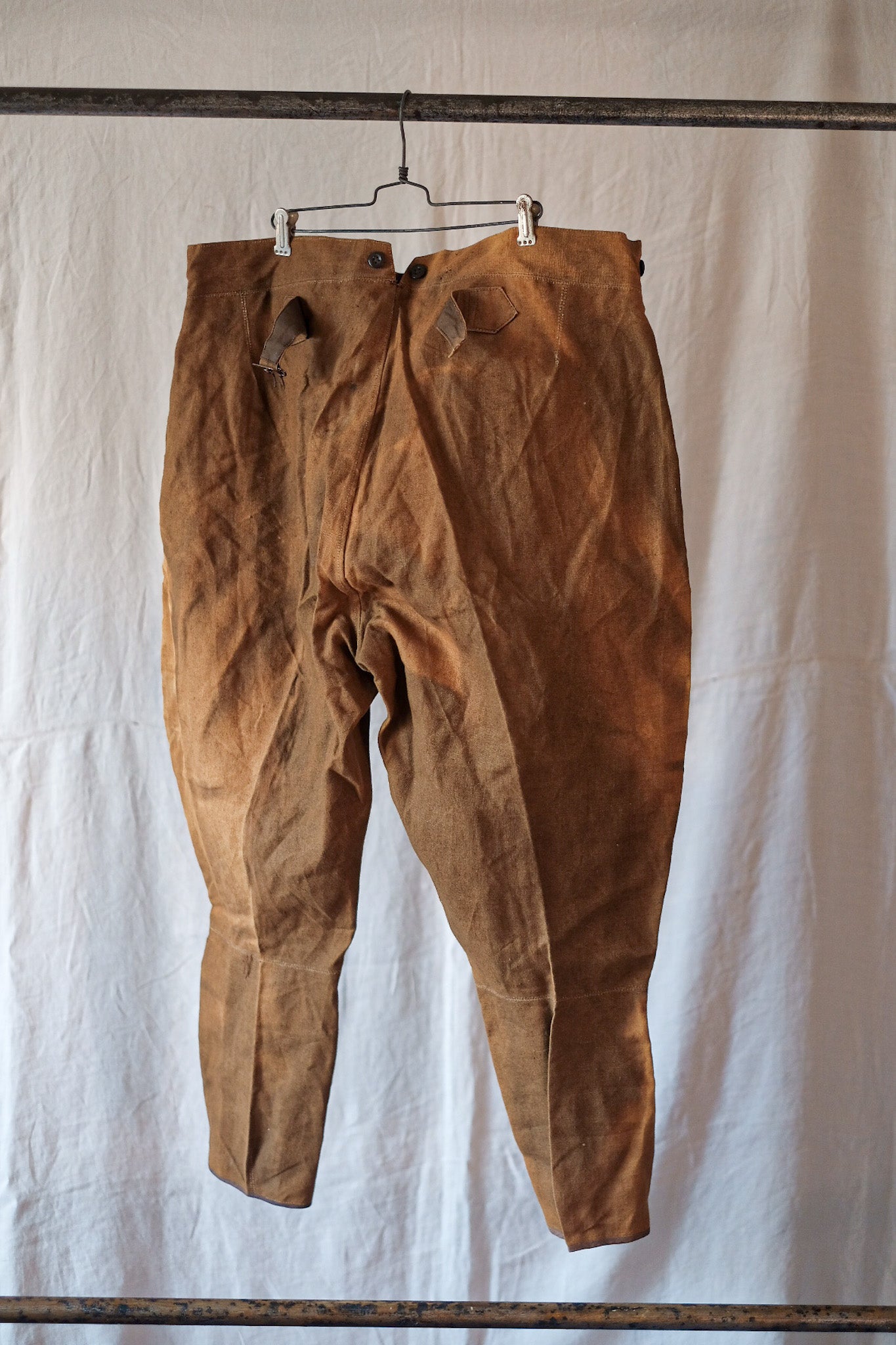 【~30's】French Vintage Brown Linen Jodhpurs