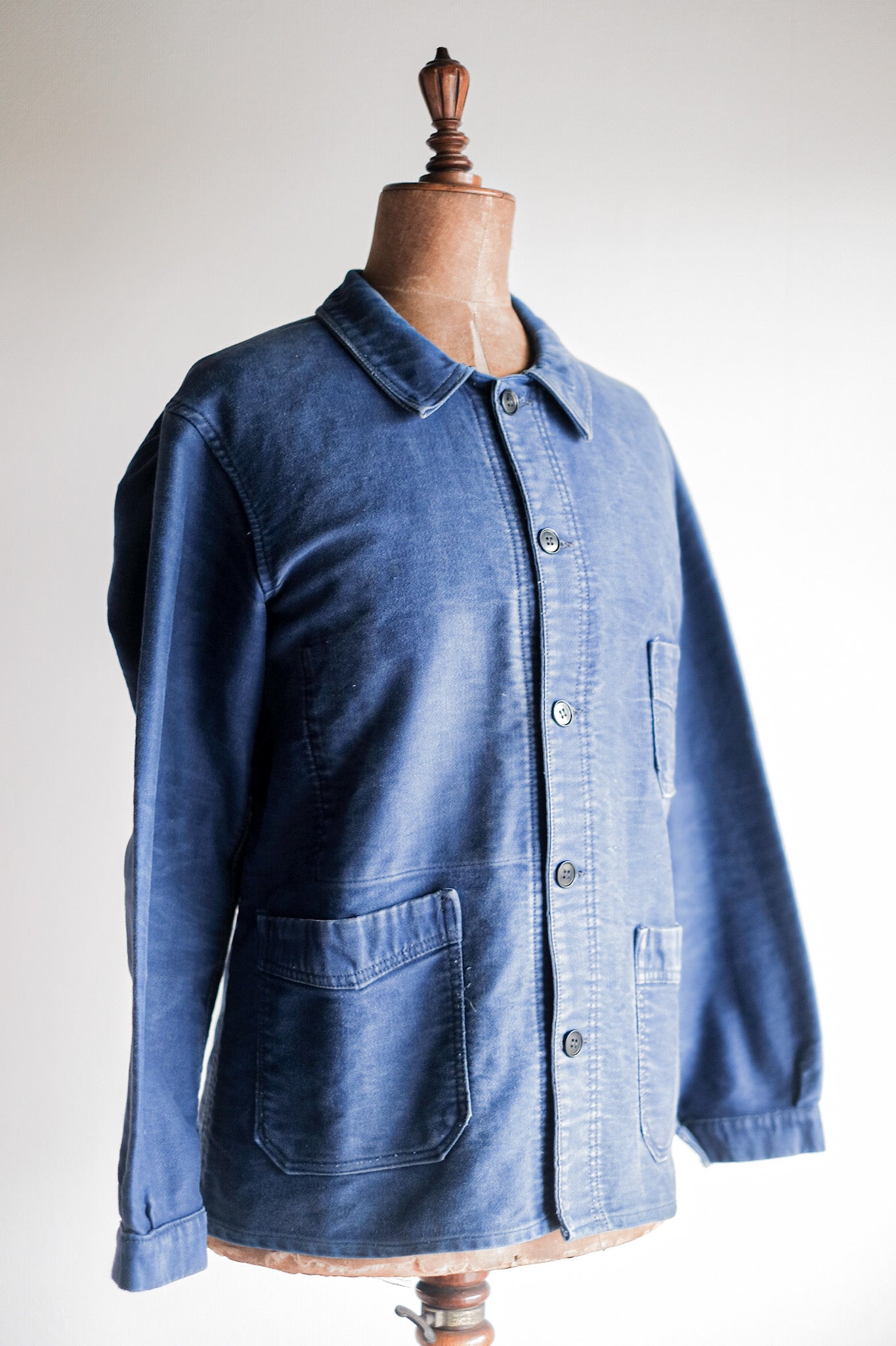 ［~40's］French Vintage Blue Moleskin Work Jacket