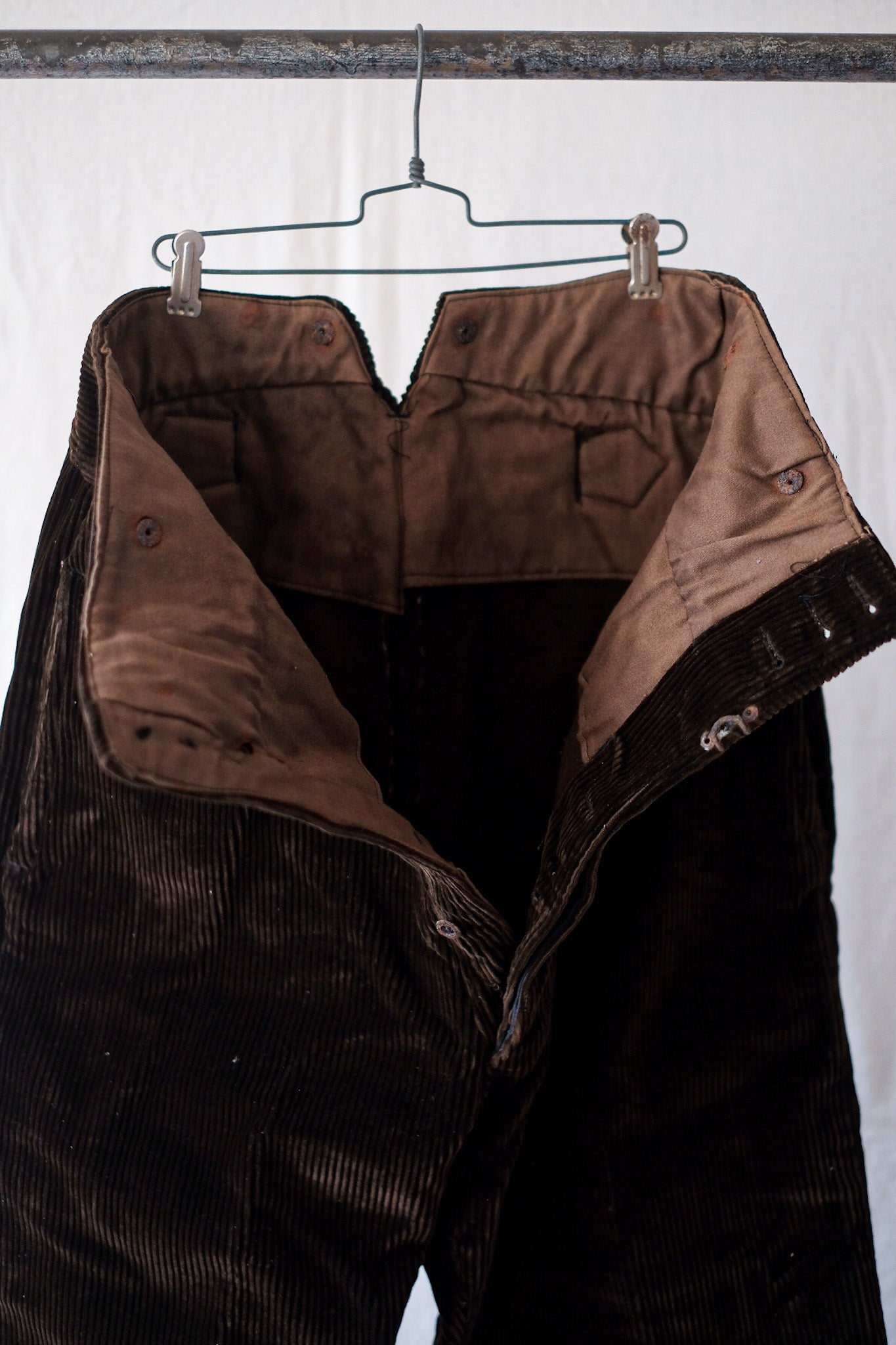 【~30's】French Vintage Brown Corduroy Work Pant