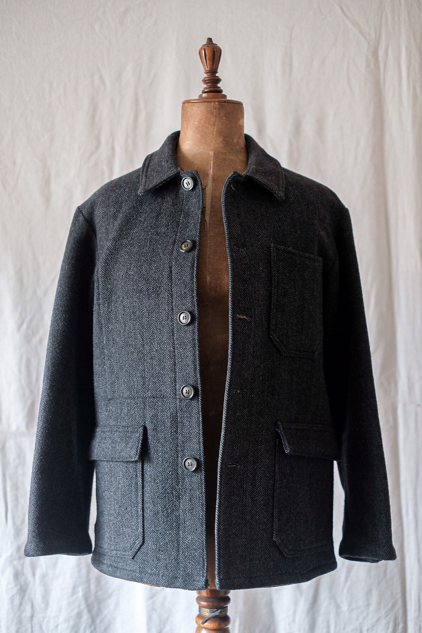 【~50's】French Vintage HBT Wool Work Jacket