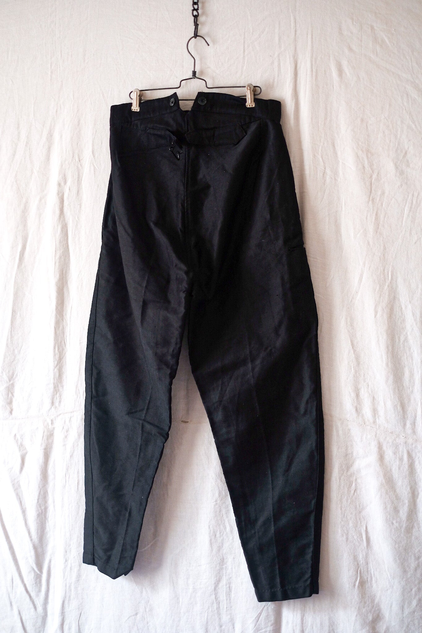 [〜30年代]法國復古黑色摩爾斯皮膚褲“死庫存”