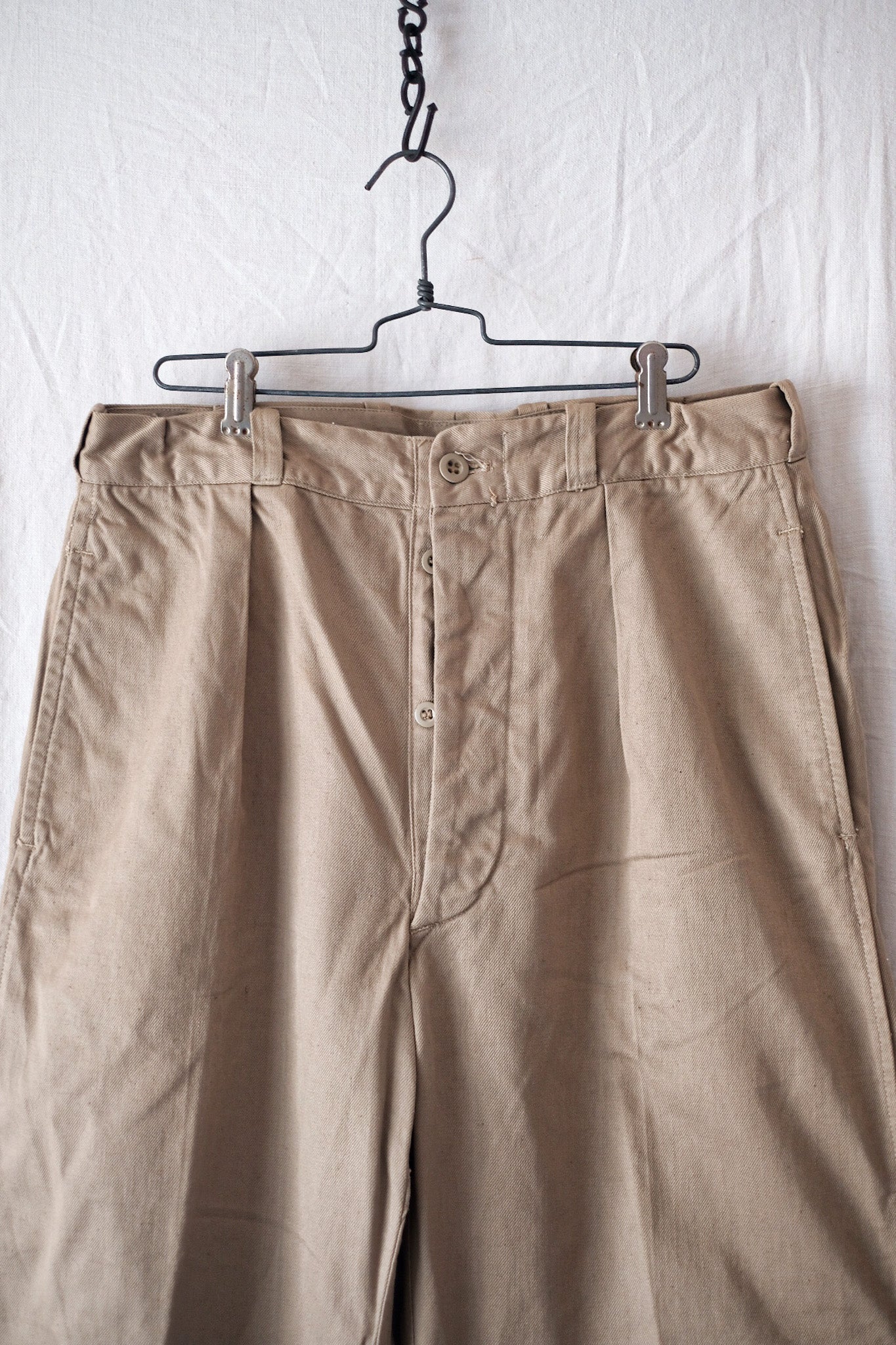 [~ 60's] French Army M52 CHINO TROUSERS SIZE.33