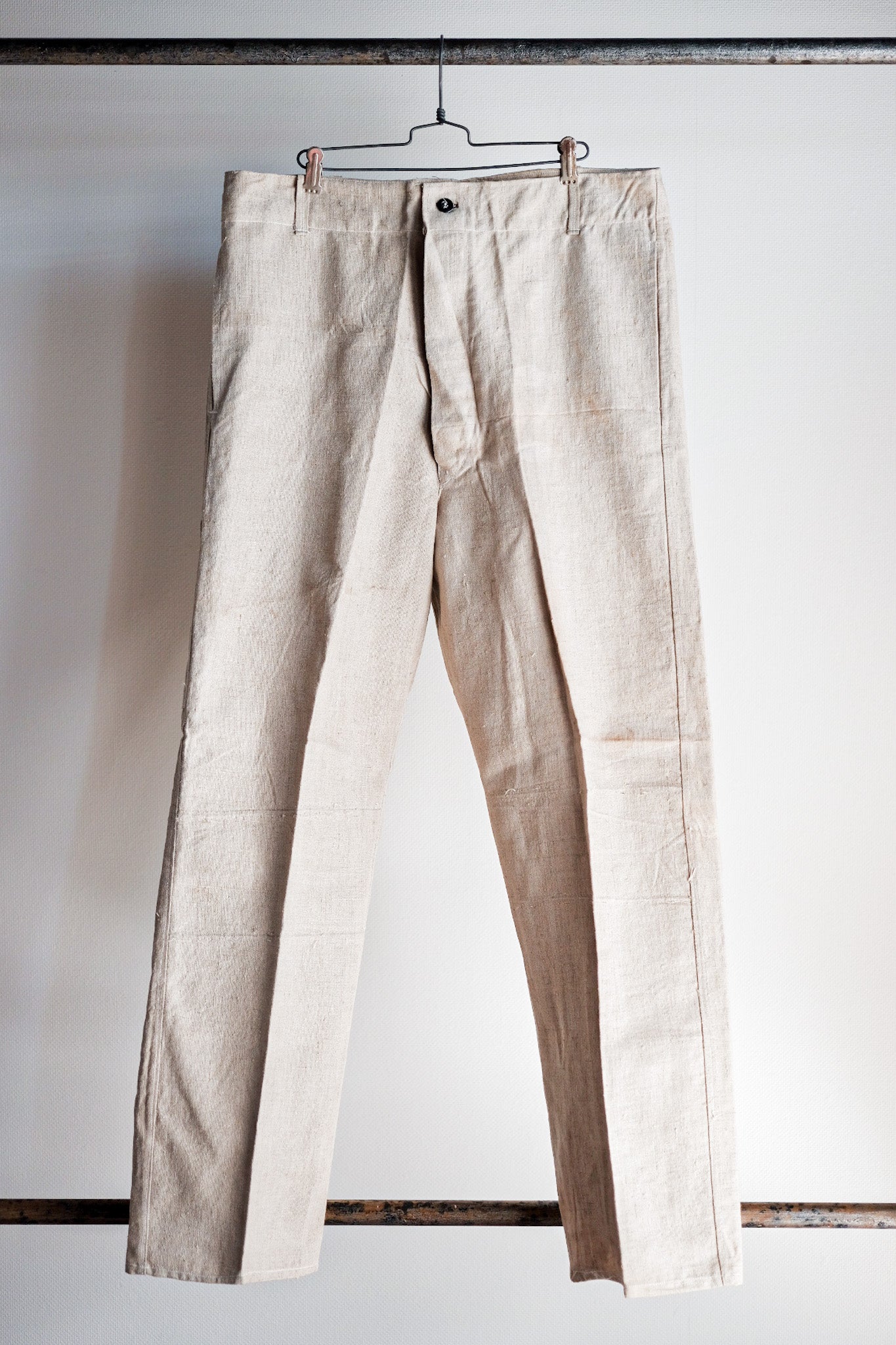 【~ 40'S】 pantalon de lin à l'armée allemande "stock mort"