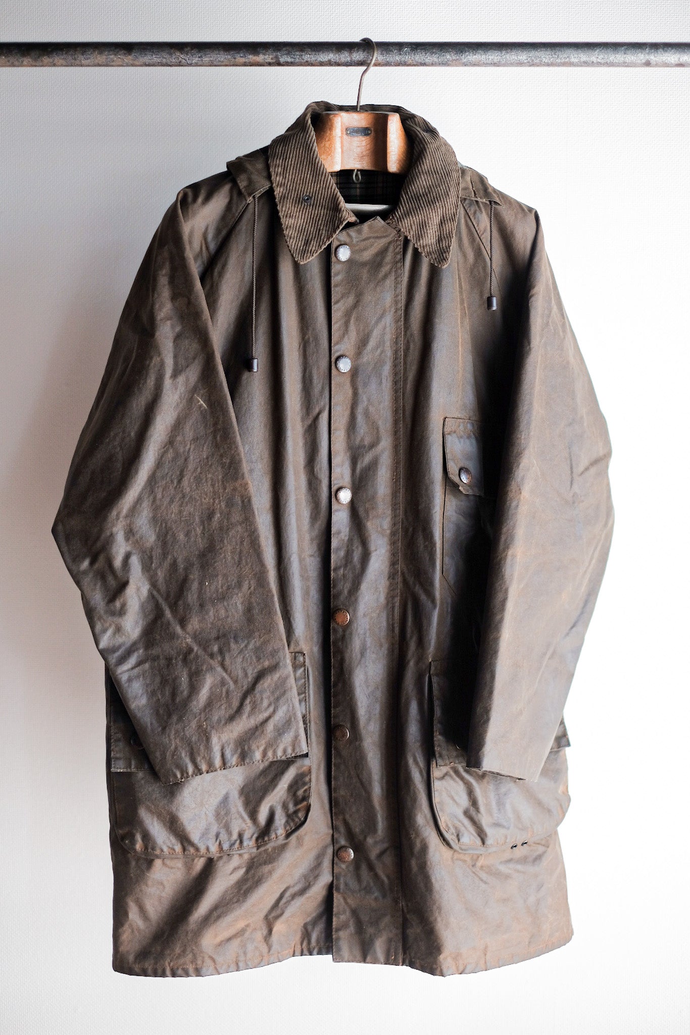 ［~80's］Vintage Barbour "SOLWAY ZIPPER" With Hood 2 Crest Size.40