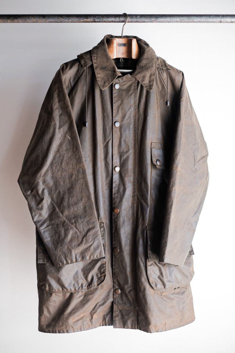 [~ 80's] Vintage Barbour "Solway Zipper" พร้อม Hood 2 Crest Size.40