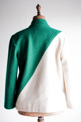 【~60's】British Vintage 2 Tone Wool Jacket "Kerr's"