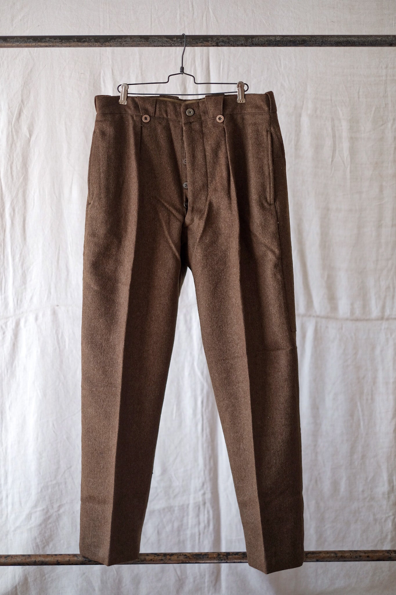 [〜50年代]法國軍隊棕色羊毛褲