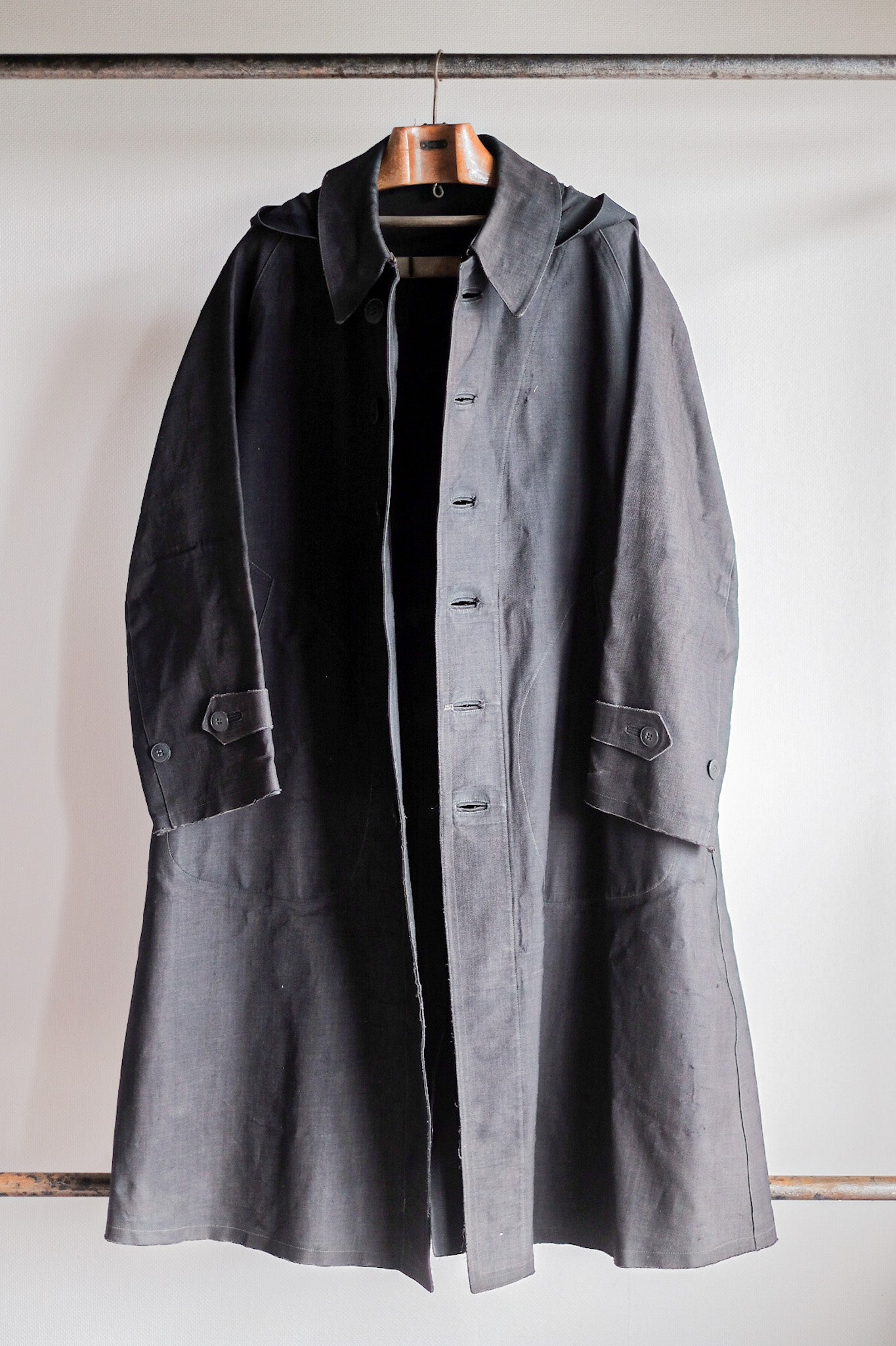 Early 20th C】French Antique Rubber Raincoat