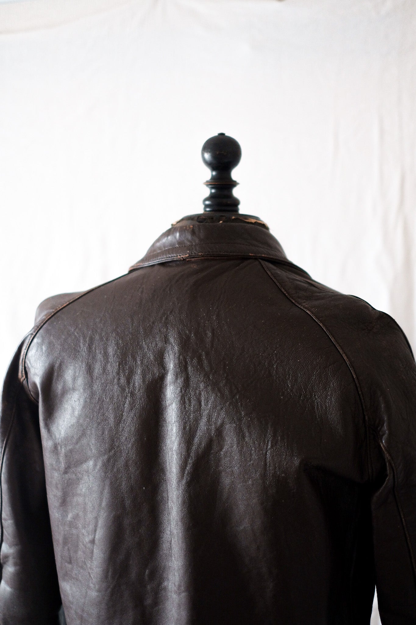[~ 40's] French Vintage HorseHide Leather Coat