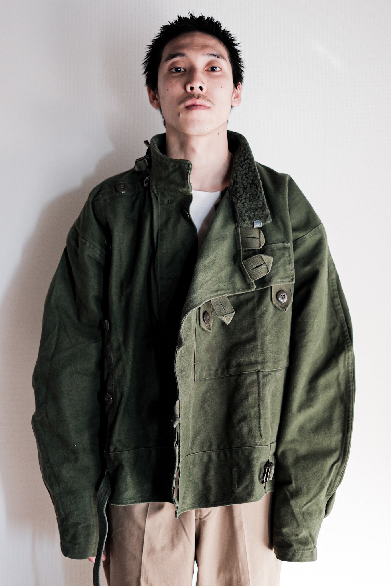 ［~60's］Swedish Army Dispatch Rider Motorcycle Jacket With Liner Size.C52