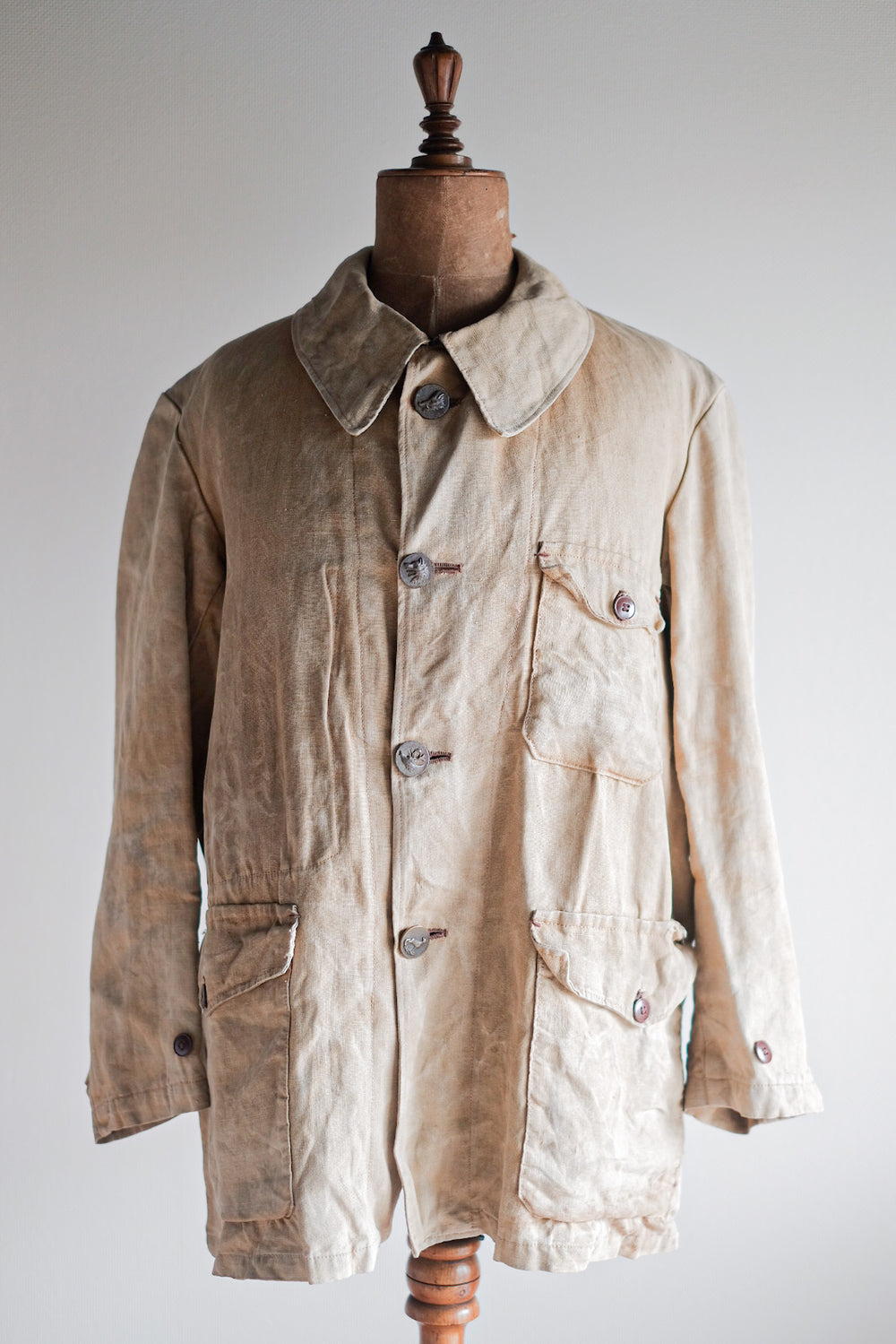 【~30's】French Vintage Linen Hunting Jacket