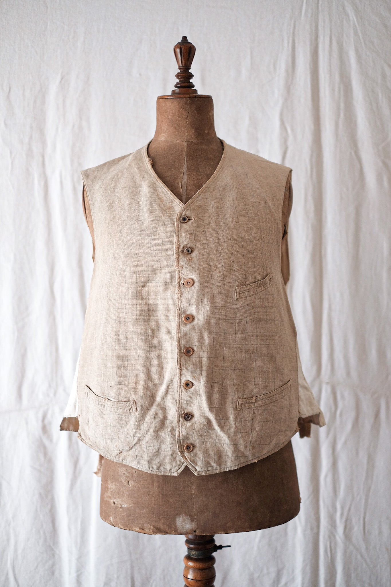 【~30's】French Vintage Cotton Gilet