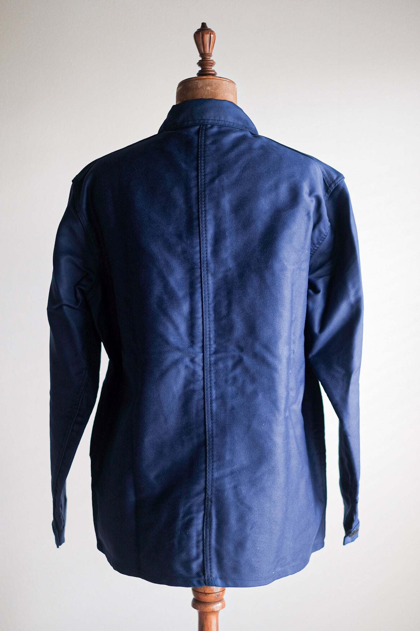 [~ 60's] French Vintage Blue Moleskin Work Jacket "Dead Stock"