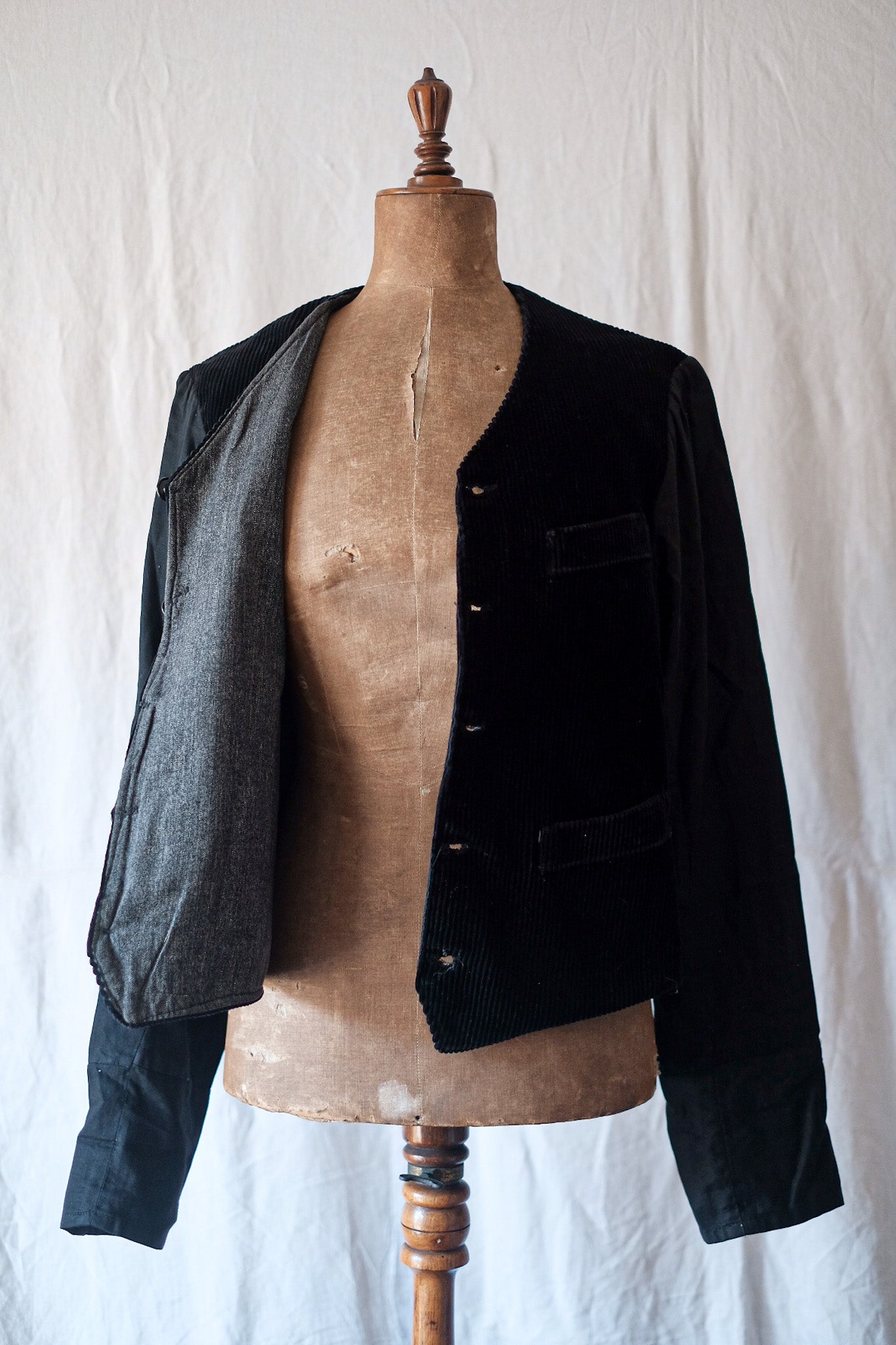 [~ 50's] veste gilet noire vintage française