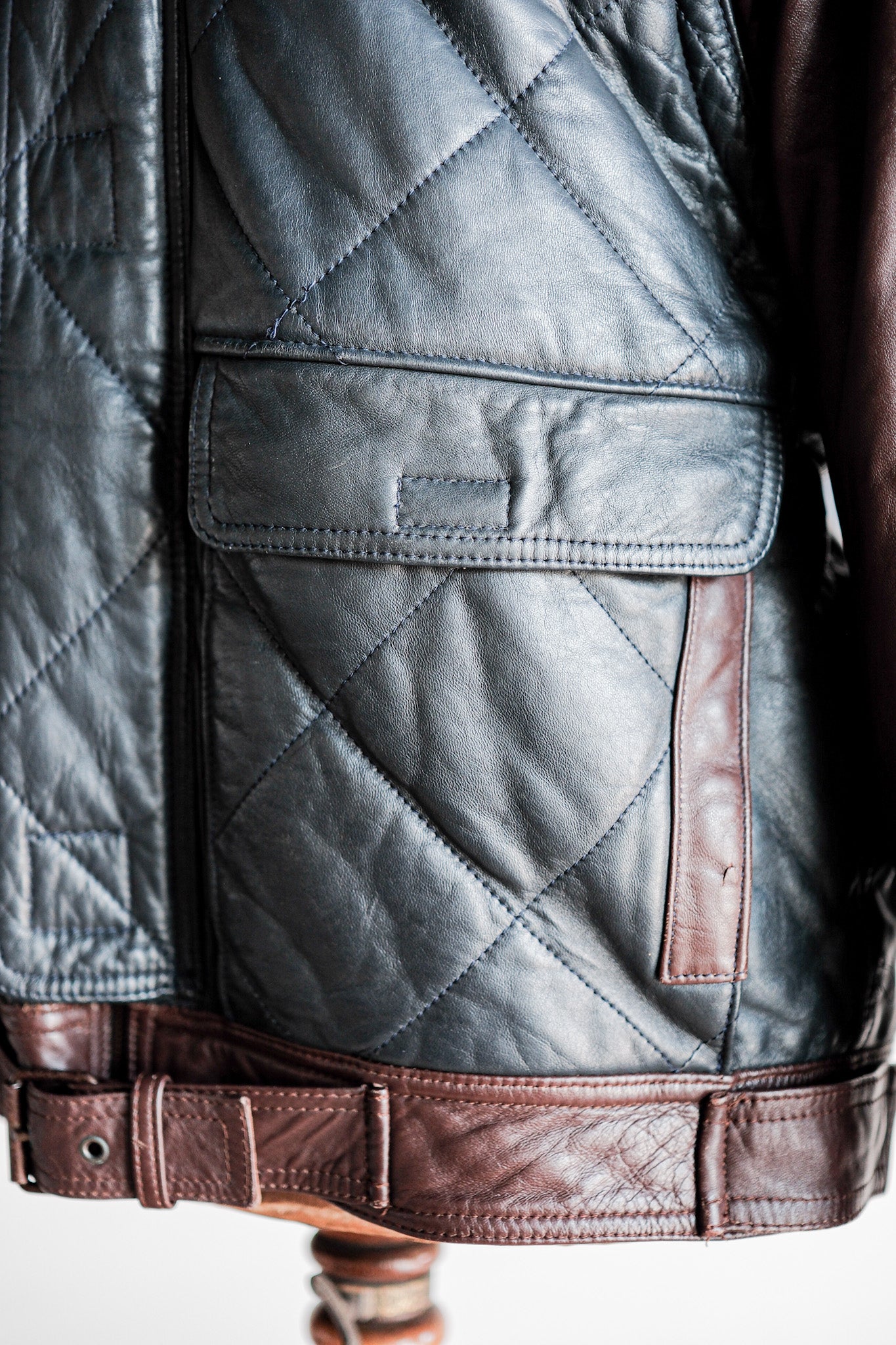 【~70's】Old Marcel Lassance Leather Bomber Jacket Size.52