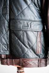 [~ 70's] Old Marcel Lassance Leather Bomber Jacket Size.52