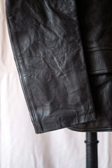 [~ 80's] แจ็คเก็ตหนัง le Corbusier French Vintage Jacket "Collar Wool"
